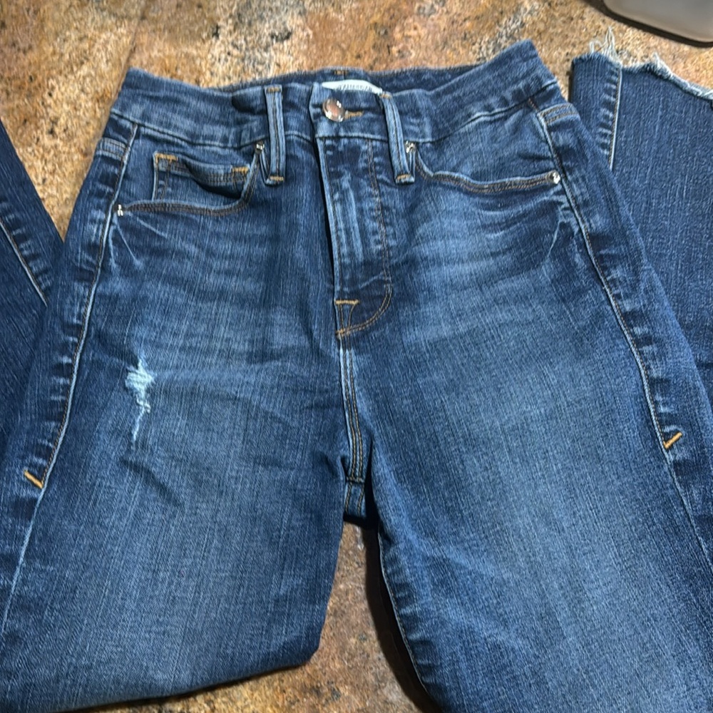 -Good American denim boot cut jeans. Size 2